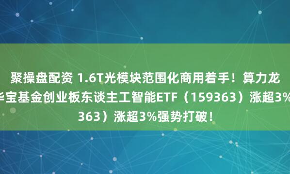 聚操盘配资 1.6T光模块范围化商用着手！算力龙头猛攻，华宝基金创业板东谈主工智能ETF（159363）涨超3%强势打破！