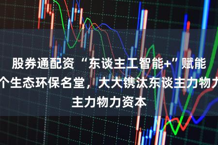股券通配资 “东谈主工智能+”赋能90多个生态环保名堂，大大镌汰东谈主力物力资本